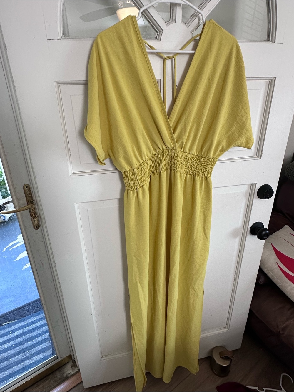 Sunshine V-Neck Maxi Dress with Smocked Waist